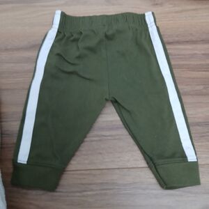 Garanimals Olive Joggers with White Stripes